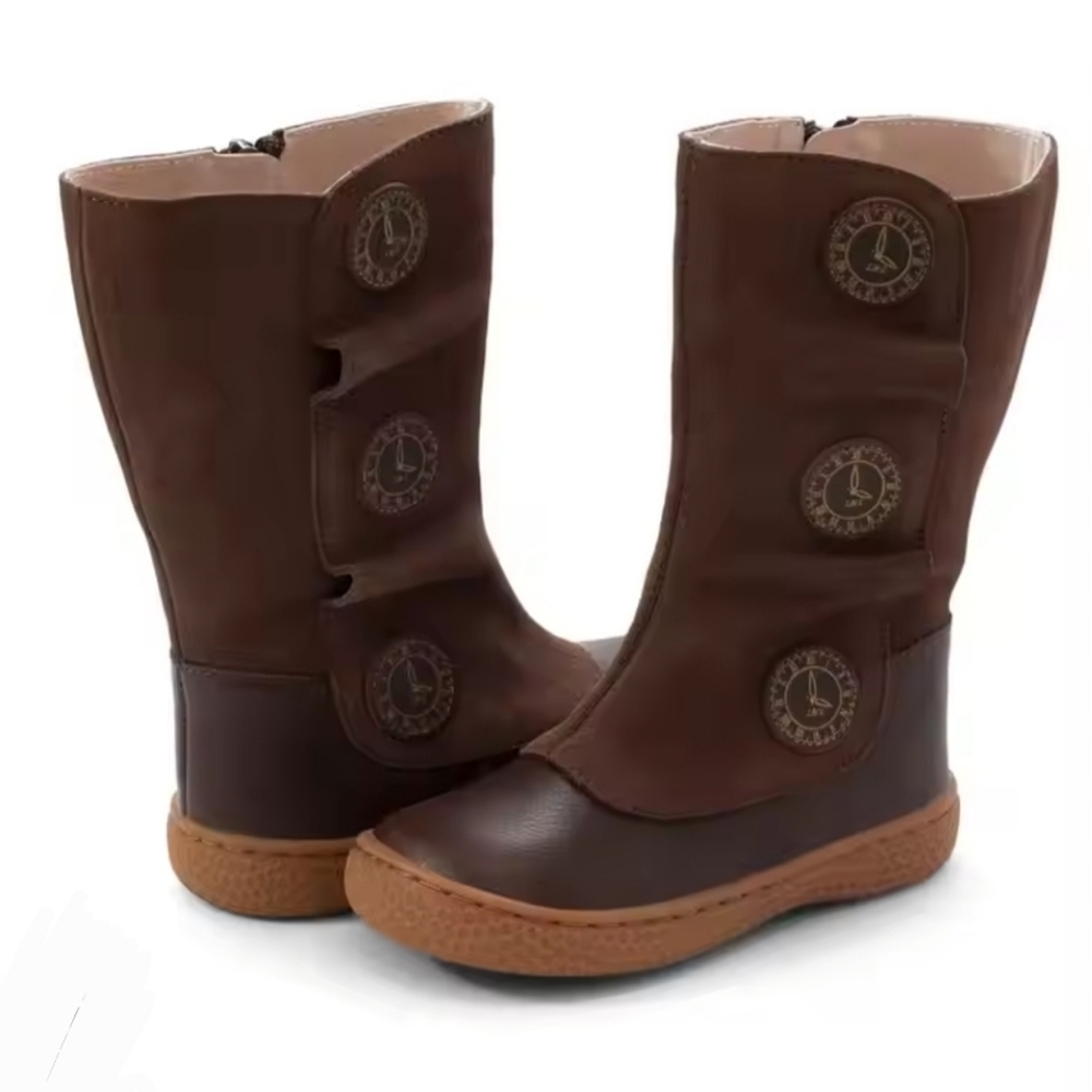 Livie & Luca Cognac Leather Tiempo Boots Size 6 Toddler Shoes